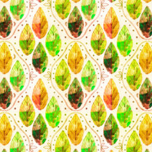 Autumn Watercolor Leaf Pattern