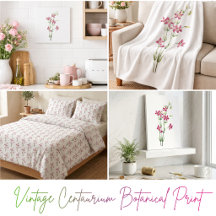 Vintage Centaurium Botanical Print