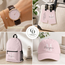 Modern Monogram Name Pink - Accessories