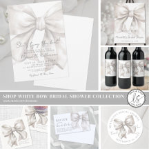 Tying The Knot Elegant White Bridal Shower