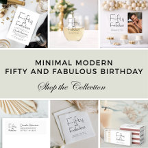 Minimal Modern Fifty and Fabulous Birthday