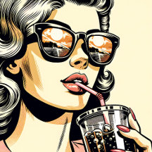 Pop Art Comic Book Pretty Woman Great Summer 