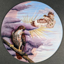 Red Tailed Hawk Animal Guide Hex Sign