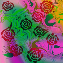 black roses abstract