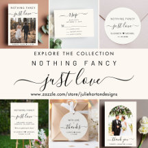 Nothing Fancy Just Love Cream Wedding Reception