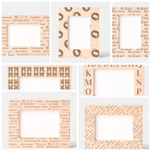 Custom Typography Patterns Engraved Frames