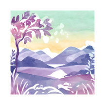 Watercolor Wall Art Graphic Designs