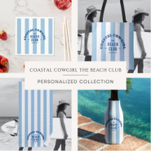 Coastal Cowgirl The Beach Club Blue Cabana Stripe