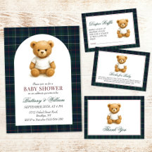 Preppy Teddy Bear Baby Shower