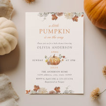 Rustic Elegant Little Pumpkin Fall Baby Shower 