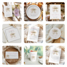 Floral Baby Carriage Girl Baby Shower