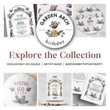 Garden Flower Arch Illustrated Birthday Collection