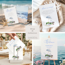 Elegant Coastal Beach Picnic Bridal Shower