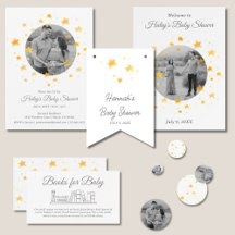 Twinkle Twinkle Gold Stars Baby Shower