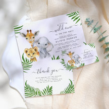 Safari Animals Wild One Baby Shower