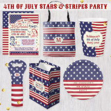 4th of July Stars and Stripes US Flag Party Decor