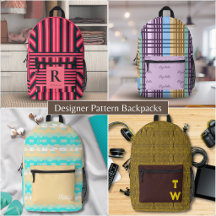 Designer Geometric Pattern Backpacks