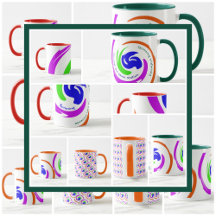 Unique Vibrant Artistic Mugs