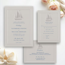 Nautical Sailboat Formal Coastal Wedding Suite