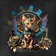 Wonderful fantasy steampunk cat.