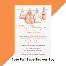 Cozy Fall Baby Shower Boy