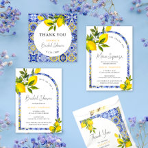 Mediterranean Boho Lemon Bridal Shower