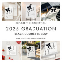 Grad Black Bow Graduation Suite