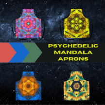 Psychedelic Mandala Aprons