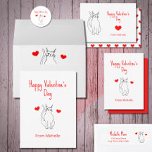 Cute Cat Cartoon Classroom Valentine's Day