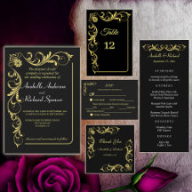 Vintage Black Gothic Victorian Wedding Suite