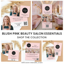 Modern Blush Pink Beauty Salon Essentials