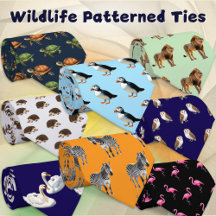 Wildlife Patterned Ties