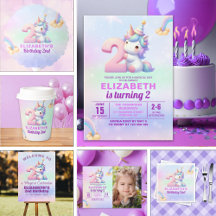 Magical Unicorn 2nd Birthday for Girls