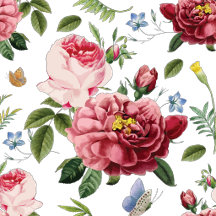 Romantic Elegant Vintage Pink English Roses
