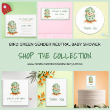 BIRD GREEN GENDER NEUTRAL BABY SHOWER PARTY