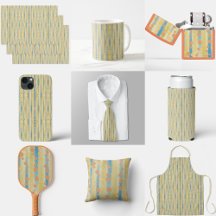 Watercolor Vertical Striped Polka Dots