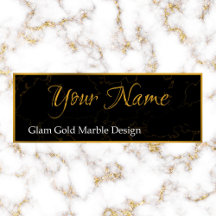 Modern Elegant White Gold Marble Monogram Name