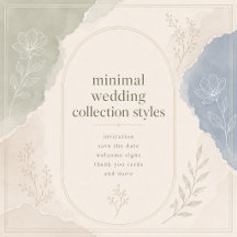 Sage Blue Botanical minimal Wedding