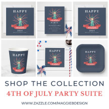 Blue Statue Of Liberty 4th Of July Party Suite