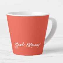 GOOD MORNING  Pastel Colors Latte Coffee Mugs