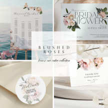 Romantic Blush Floral Bridal Shower Invitation
