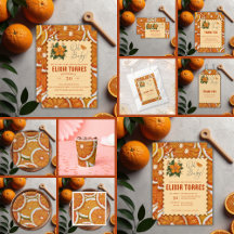 Modern Elegant Citrus Orange Baby Shower 