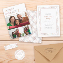 Minimalist Colorful Merry & Bright Christmas