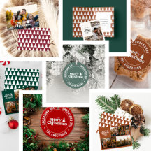 retro merry christmas typography select