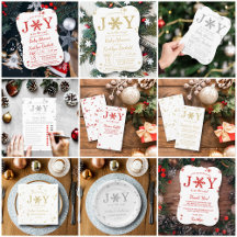 Elegant Snowflake Christmas Baby Shower