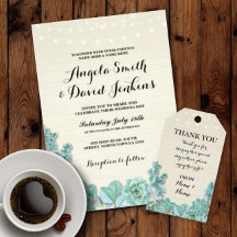 Mint Succulents Wedding Collection