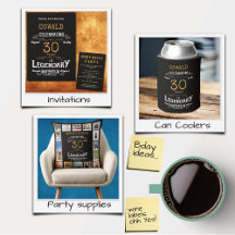 Legendary 30th Birthday Black And Gold Celebration