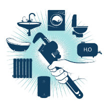 Unique simple and concise business card plumbing