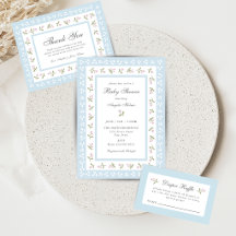 Dainty Floral Border Baby Shower
