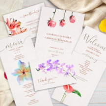 TerraCotta Floral Watercolor Wedding Collection